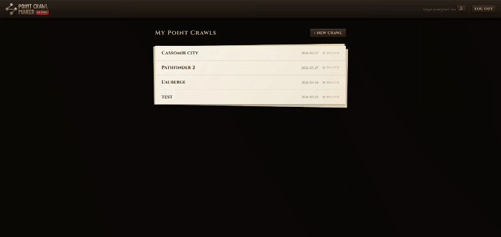 No limit — manage many point crawls freely